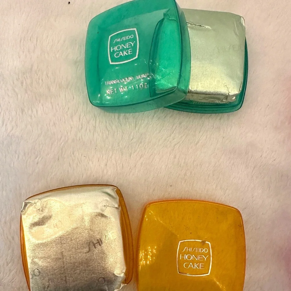 Vintage Shiseido Honey Cake Soap Set 4pc 1.1oz Each Multi 3 New 1 Open Japan